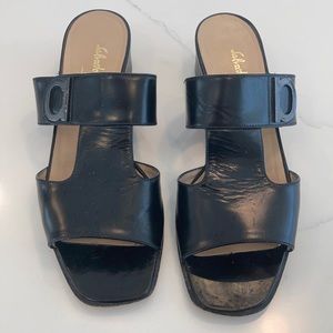 Ferragamo Leather Slides